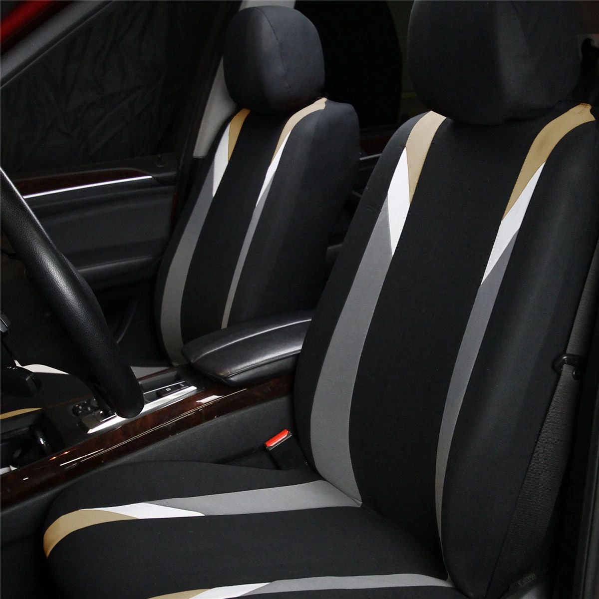 Premium Modernistic Seat Covers - Full Set Beige(Premium Modernistic Seat Covers Full Set Beige) 4 Premium Modernistic Seat Covers - Full Set Beige(Premium Modernistic Seat Covers Full Set Beige) - Image 4