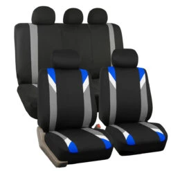 Premium Modernistic Seat Covers - Full Set Blue(Premium Modernistic Seat Covers Full Set Blue)