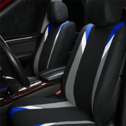 Premium Modernistic Seat Covers - Full Set Blue(Premium Modernistic Seat Covers Full Set Blue) -FH Group FB033blue front