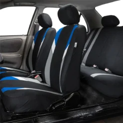 Premium Modernistic Seat Covers - Full Set Blue(Premium Modernistic Seat Covers Full Set Blue) -FH Group FB033blue full