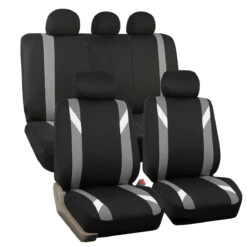 Premium Modernistic Seat Covers - Full Set Gray(Premium Modernistic Seat Covers Full Set Gray)