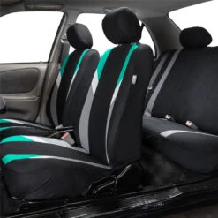Premium Modernistic Seat Covers - Full Set Mint(Premium Modernistic Seat Covers Full Set Mint) -FH Group FB033mint full