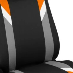 Premium Modernistic Seat Covers - Full Set Orange(Premium Modernistic Seat Covers Full Set Orange) -FH Group FB033orange detail