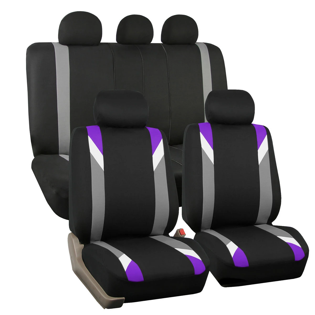Premium Modernistic Seat Covers - Full Set Purple(Premium Modernistic Seat Covers Full Set Purple) 1 Premium Modernistic Seat Covers - Full Set Purple(Premium Modernistic Seat Covers Full Set Purple)