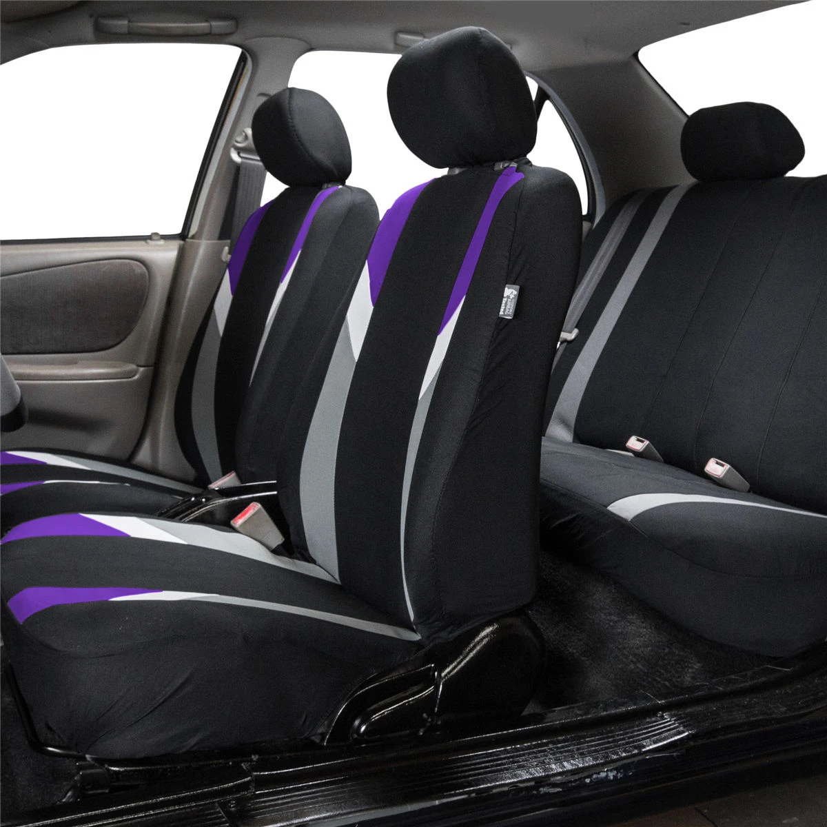 Premium Modernistic Seat Covers - Full Set Purple(Premium Modernistic Seat Covers Full Set Purple) 4 Premium Modernistic Seat Covers - Full Set Purple(Premium Modernistic Seat Covers Full Set Purple) - Image 4