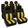 Striking Striped Seat Covers - Full Set Yellow(Striking Striped Seat Covers Full Set Yellow)