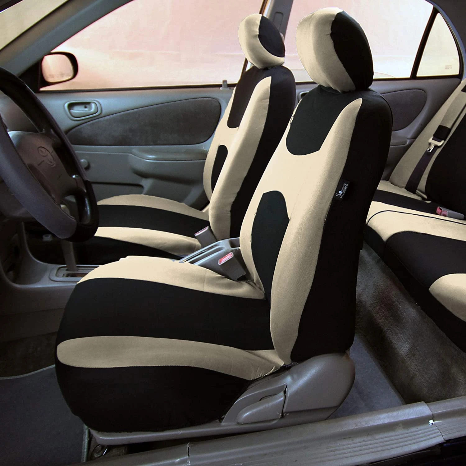 Light & Breezy Full Coverage Car Seat Covers - Full Set Beige(Light Amp Breezy Full Coverage Car Seat Covers Full Set Beige) 2 Light & Breezy Full Coverage Car Seat Covers - Full Set Beige(Light Amp Breezy Full Coverage Car Seat Covers Full Set Beige) - Image 2