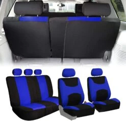 Light & Breezy Full Coverage Car Seat Covers - Full Set Blue(Light Amp Breezy Full Coverage Car Seat Covers Full Set Blue)