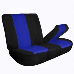 Full Coverage Flat Cloth Seat Covers - Rear Blue(Full Coverage Flat Cloth Seat Covers Rear Blue) 25 Full Coverage Flat Cloth Seat Covers - Rear Blue(Full Coverage Flat Cloth Seat Covers Rear Blue) -FH Group FB039blue010 split1
