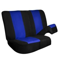 Full Coverage Flat Cloth Seat Covers - Rear Blue(Full Coverage Flat Cloth Seat Covers Rear Blue) 26 Full Coverage Flat Cloth Seat Covers - Rear Blue(Full Coverage Flat Cloth Seat Covers Rear Blue) -FH Group FB039blue010 split2
