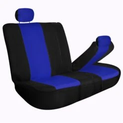 Full Coverage Flat Cloth Seat Covers - Rear Blue(Full Coverage Flat Cloth Seat Covers Rear Blue) 28 Full Coverage Flat Cloth Seat Covers - Rear Blue(Full Coverage Flat Cloth Seat Covers Rear Blue) -FH Group FB039blue012 split1