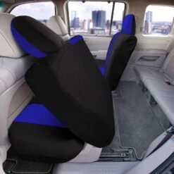 Full Coverage Flat Cloth Seat Covers - Rear Blue(Full Coverage Flat Cloth Seat Covers Rear Blue) 18 Full Coverage Flat Cloth Seat Covers - Rear Blue(Full Coverage Flat Cloth Seat Covers Rear Blue) -FH Group FB039blue itr1