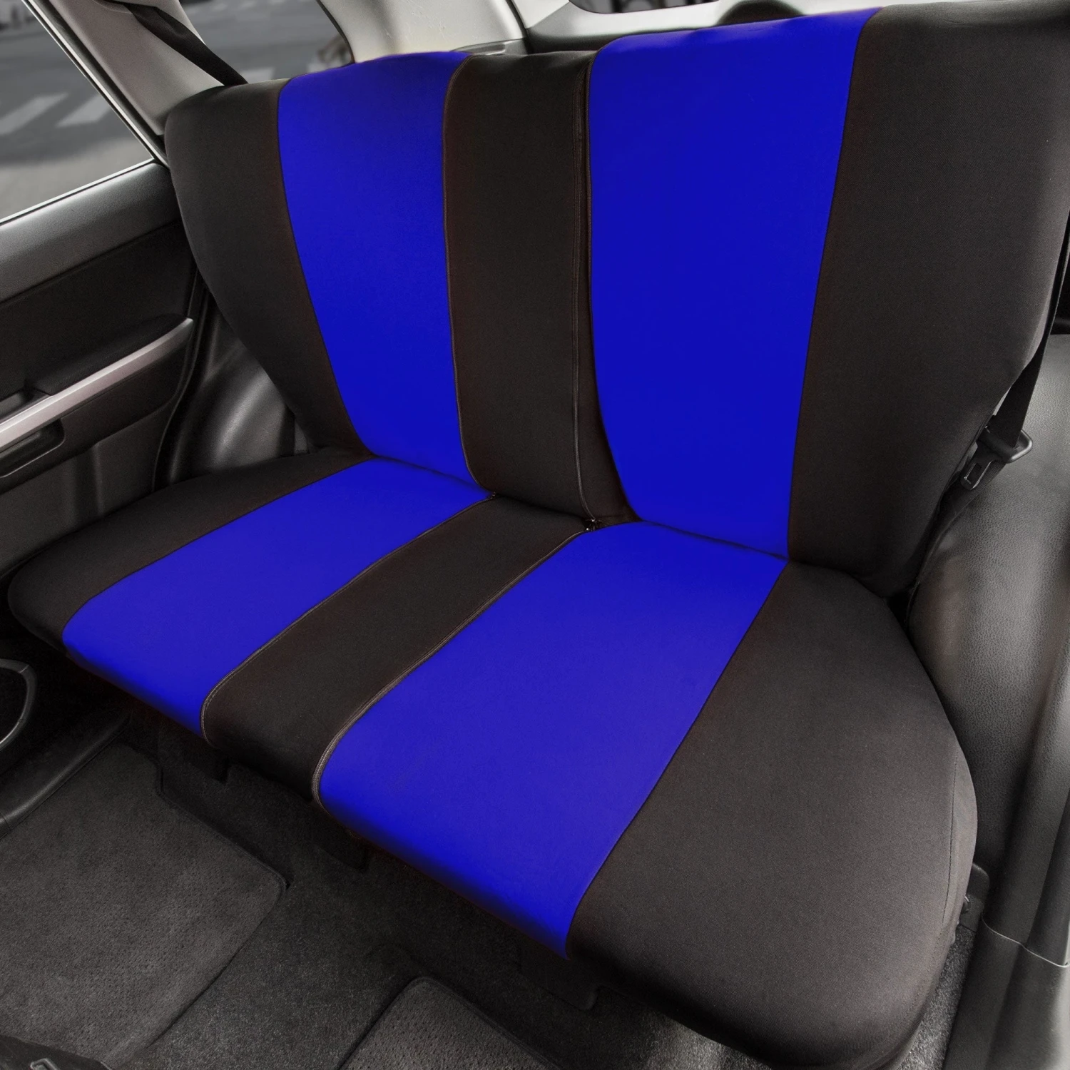 Full Coverage Flat Cloth Seat Covers - Rear Blue(Full Coverage Flat Cloth Seat Covers Rear Blue) 2 Full Coverage Flat Cloth Seat Covers - Rear Blue(Full Coverage Flat Cloth Seat Covers Rear Blue) - Image 2