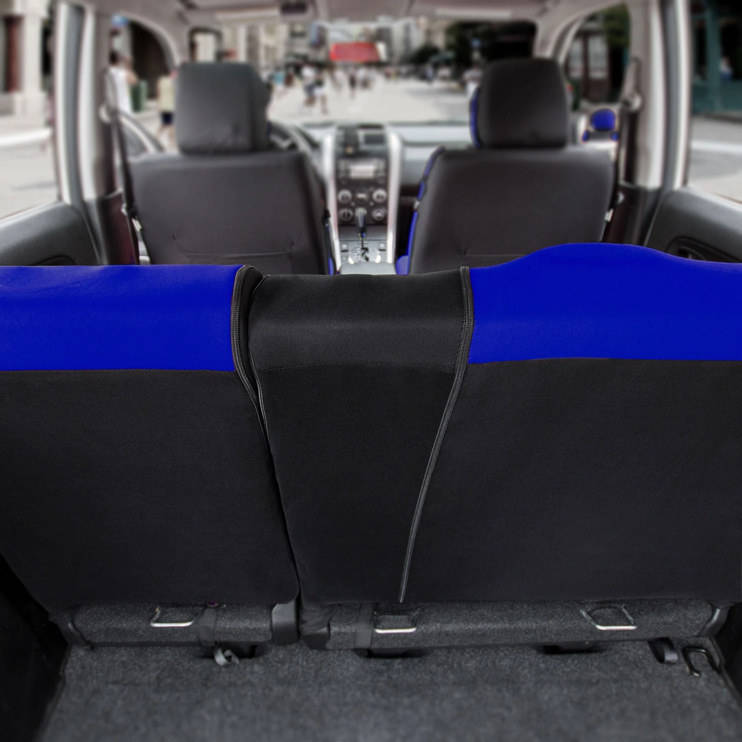 Full Coverage Flat Cloth Seat Covers - Rear Blue(Full Coverage Flat Cloth Seat Covers Rear Blue) 7 Full Coverage Flat Cloth Seat Covers - Rear Blue(Full Coverage Flat Cloth Seat Covers Rear Blue) - Image 7