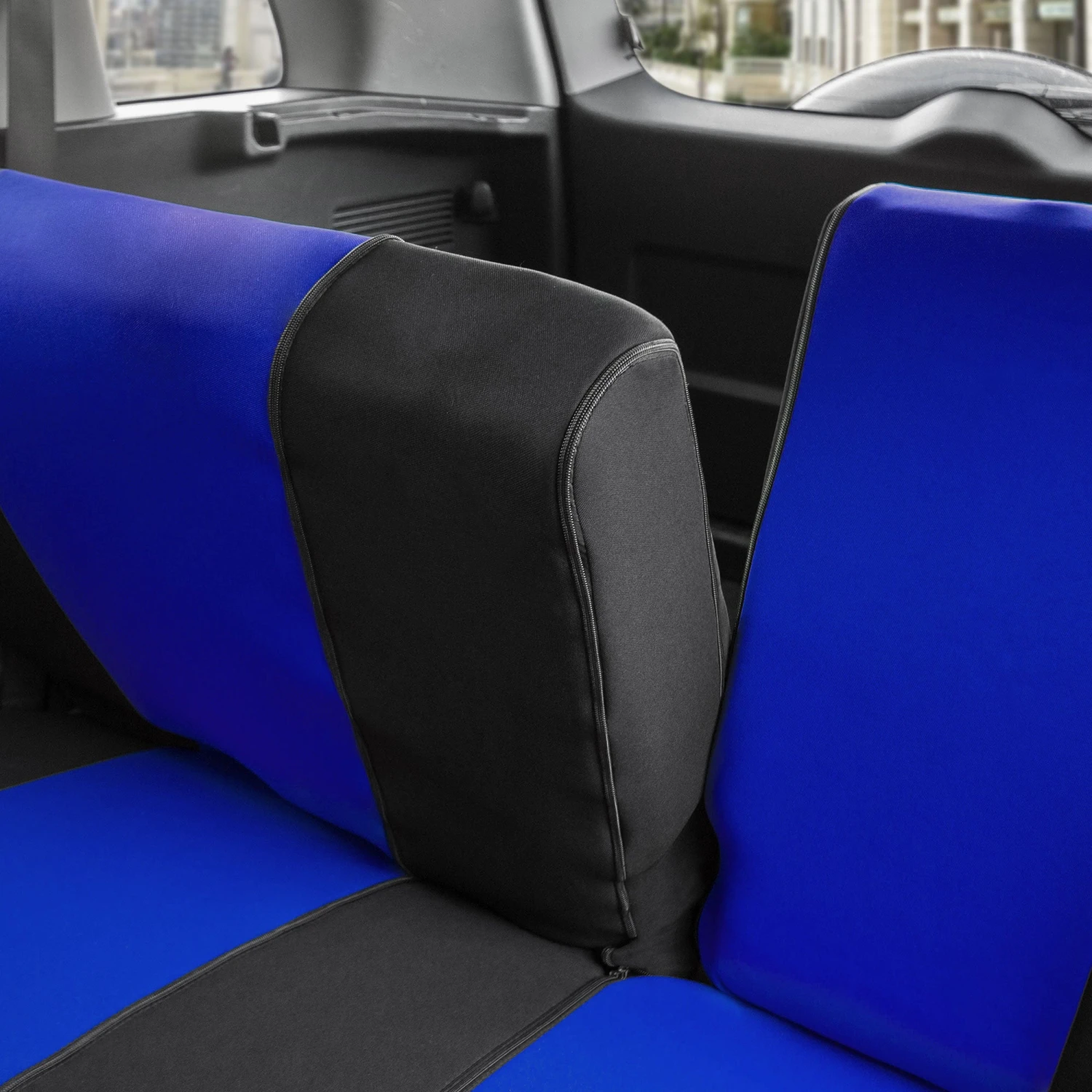 Full Coverage Flat Cloth Seat Covers - Rear Blue(Full Coverage Flat Cloth Seat Covers Rear Blue) 8 Full Coverage Flat Cloth Seat Covers - Rear Blue(Full Coverage Flat Cloth Seat Covers Rear Blue) - Image 8