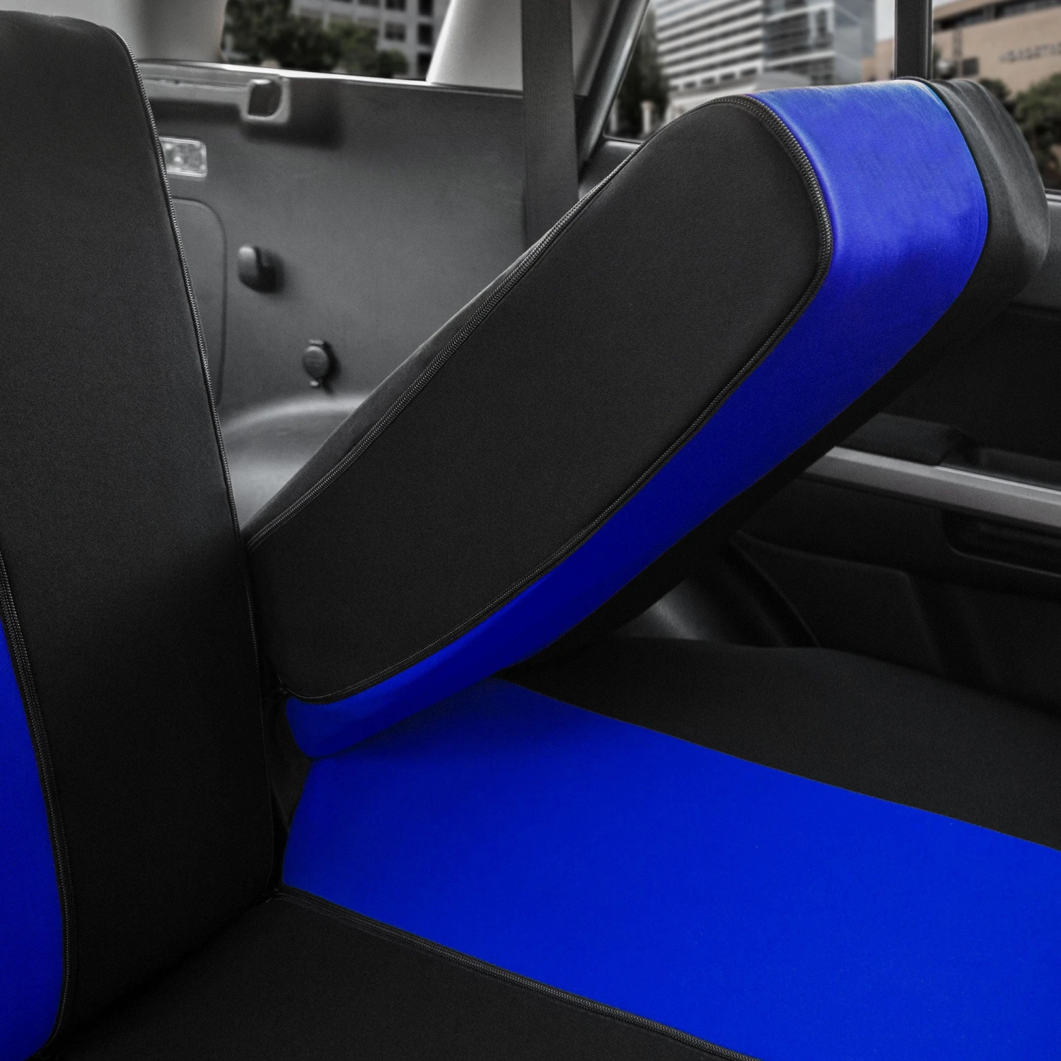 Full Coverage Flat Cloth Seat Covers - Rear Blue(Full Coverage Flat Cloth Seat Covers Rear Blue) 9 Full Coverage Flat Cloth Seat Covers - Rear Blue(Full Coverage Flat Cloth Seat Covers Rear Blue) - Image 9