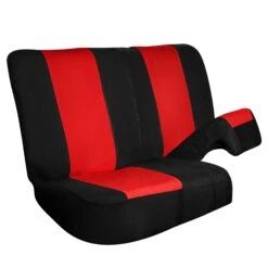 Full Coverage Flat Cloth Seat Covers - Rear Red(Full Coverage Flat Cloth Seat Covers Rear Red) 29 Full Coverage Flat Cloth Seat Covers - Rear Red(Full Coverage Flat Cloth Seat Covers Rear Red) -FH Group FB039red010 split2