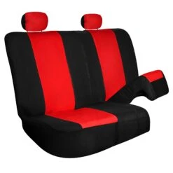 Full Coverage Flat Cloth Seat Covers - Rear Red(Full Coverage Flat Cloth Seat Covers Rear Red) 32 Full Coverage Flat Cloth Seat Covers - Rear Red(Full Coverage Flat Cloth Seat Covers Rear Red) -FH Group FB039red012 split2
