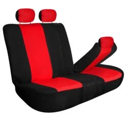 Full Coverage Flat Cloth Seat Covers - Rear Red(Full Coverage Flat Cloth Seat Covers Rear Red) 34 Full Coverage Flat Cloth Seat Covers - Rear Red(Full Coverage Flat Cloth Seat Covers Rear Red) -FH Group FB039red013 split1