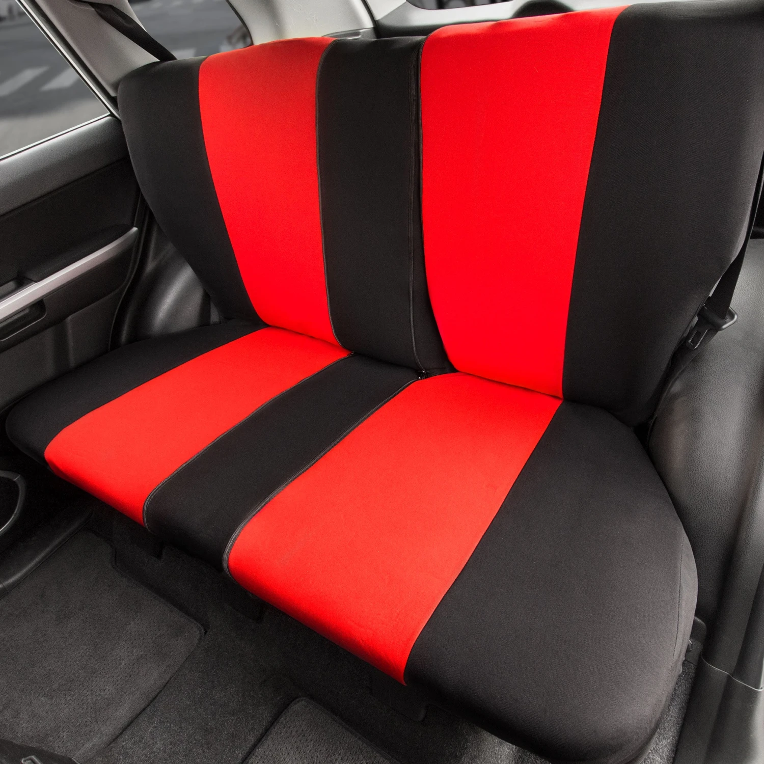 Full Coverage Flat Cloth Seat Covers - Rear Red(Full Coverage Flat Cloth Seat Covers Rear Red) 2 Full Coverage Flat Cloth Seat Covers - Rear Red(Full Coverage Flat Cloth Seat Covers Rear Red) - Image 2