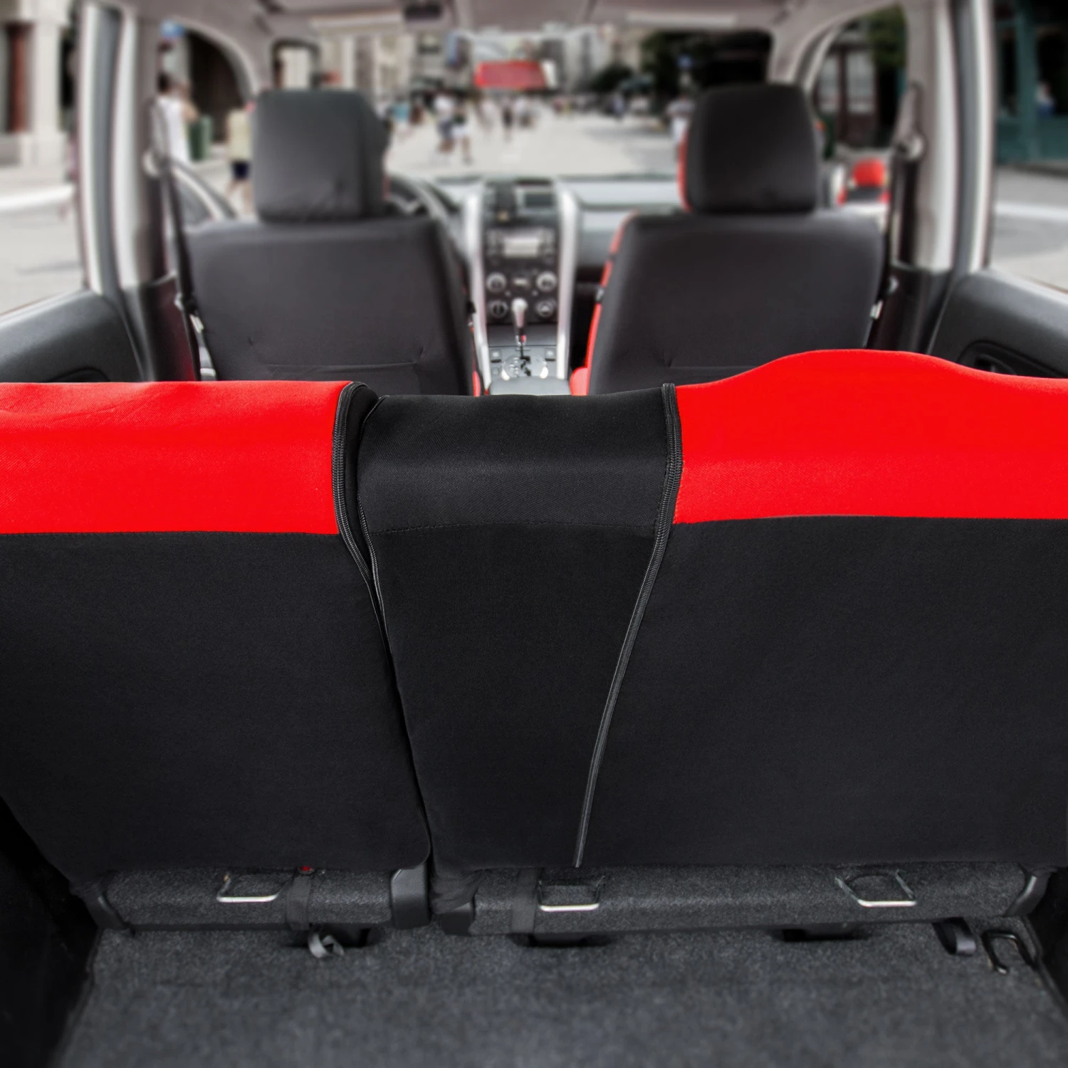 Full Coverage Flat Cloth Seat Covers - Rear Red(Full Coverage Flat Cloth Seat Covers Rear Red) 6 Full Coverage Flat Cloth Seat Covers - Rear Red(Full Coverage Flat Cloth Seat Covers Rear Red) - Image 6