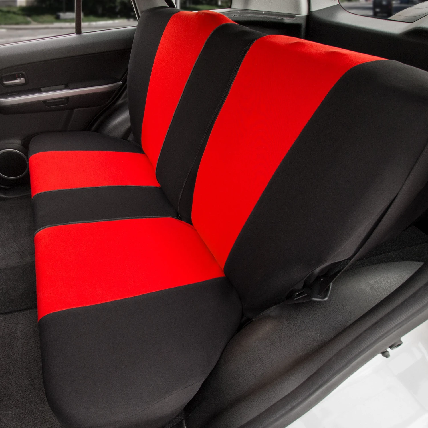 Full Coverage Flat Cloth Seat Covers - Rear Red(Full Coverage Flat Cloth Seat Covers Rear Red) 7 Full Coverage Flat Cloth Seat Covers - Rear Red(Full Coverage Flat Cloth Seat Covers Rear Red) - Image 7