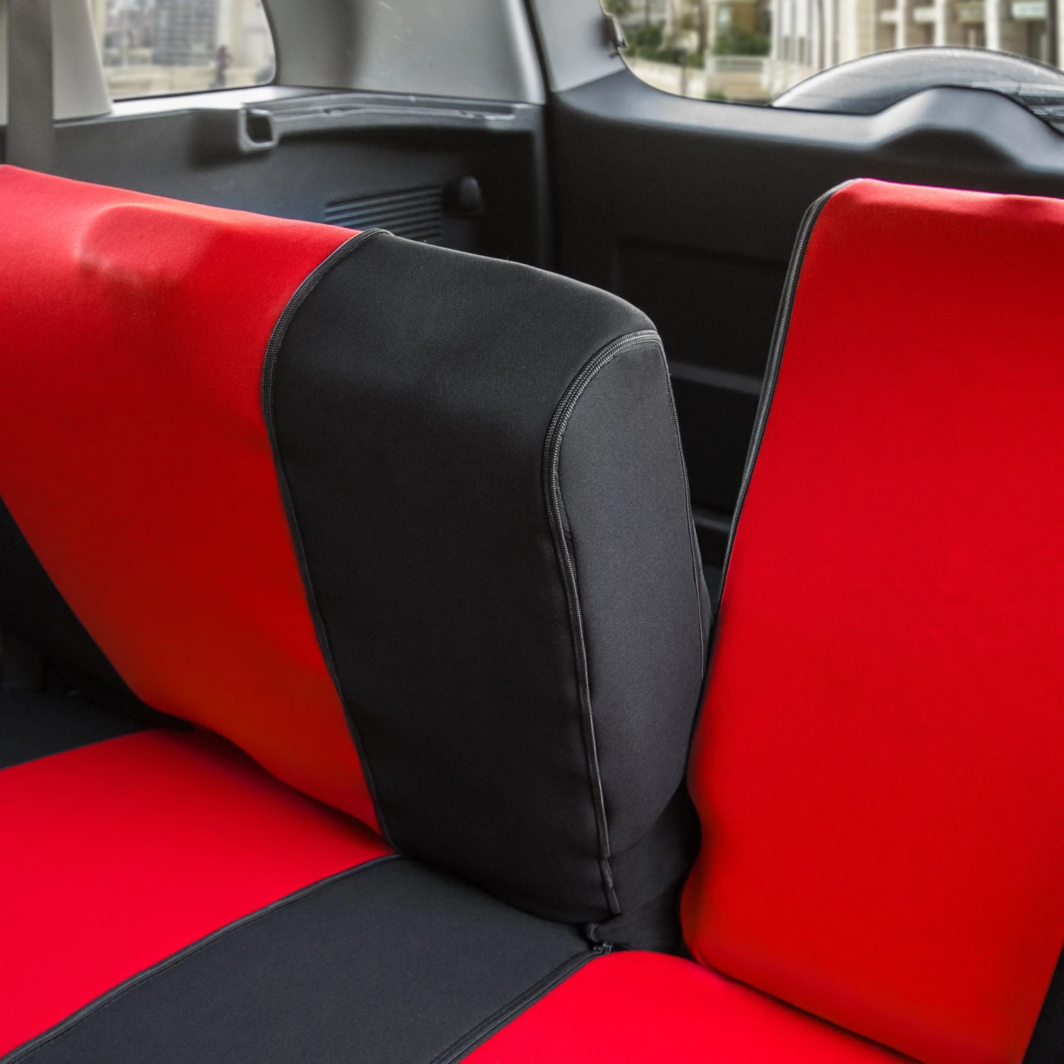 Full Coverage Flat Cloth Seat Covers - Rear Red(Full Coverage Flat Cloth Seat Covers Rear Red) 8 Full Coverage Flat Cloth Seat Covers - Rear Red(Full Coverage Flat Cloth Seat Covers Rear Red) - Image 8