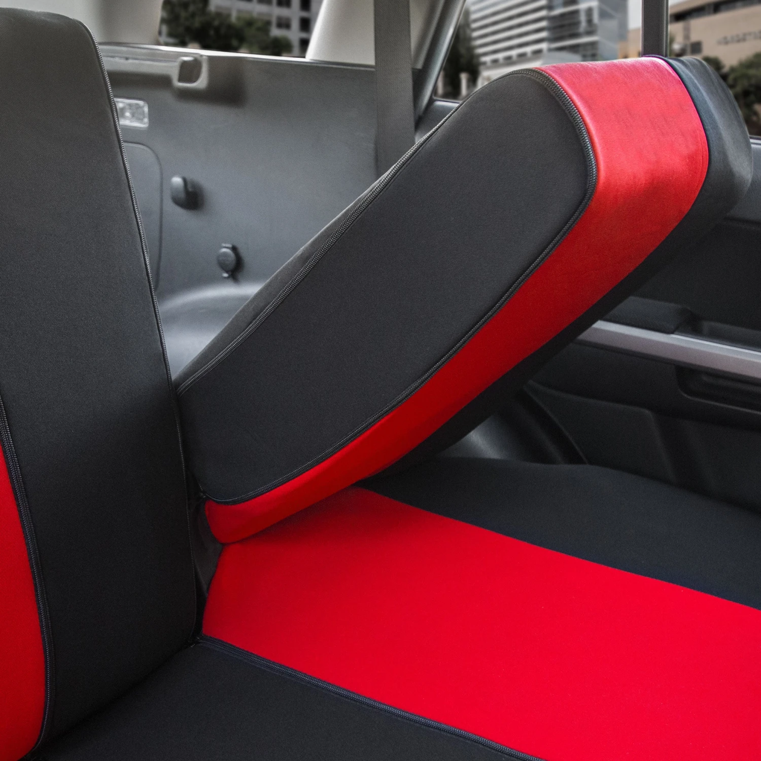 Full Coverage Flat Cloth Seat Covers - Rear Red(Full Coverage Flat Cloth Seat Covers Rear Red) 9 Full Coverage Flat Cloth Seat Covers - Rear Red(Full Coverage Flat Cloth Seat Covers Rear Red) - Image 9