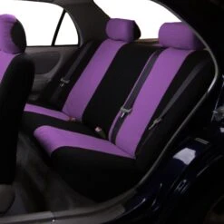 Flat Cloth Seat Covers - Rear Purple(Flat Cloth Seat Covers Rear Purple) -FH Group FB050012purple