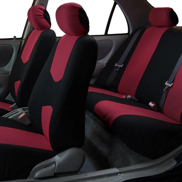 Flat Cloth Seat Covers - Full Set Burgundy(Flat Cloth Seat Covers Full Set Burgundy) 4 Flat Cloth Seat Covers - Full Set Burgundy(Flat Cloth Seat Covers Full Set Burgundy) - Image 4