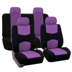Flat Cloth Seat Covers - Full Set Purple(Flat Cloth Seat Covers Full Set Purple)