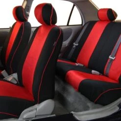 Edgy Piping Seat Covers - Full Set Red(Edgy Piping Seat Covers Full Set Red) 10 Edgy Piping Seat Covers - Full Set Red(Edgy Piping Seat Covers Full Set Red) -FH Group FB063115 RED red 05