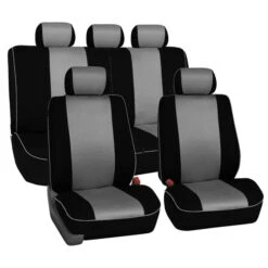 Edgy Piping Seat Covers - Full Set Gray(Edgy Piping Seat Covers Full Set Gray)