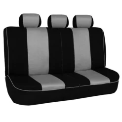 Edgy Piping Seat Covers - Full Set Gray(Edgy Piping Seat Covers Full Set Gray) -FH Group FB063115GRAY gray 03