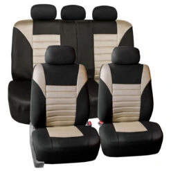 Premium 3D Air Mesh Seat Covers - Full Set Beige(Premium 3d Air Mesh Seat Covers Full Set Beige)