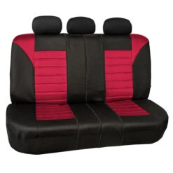 Premium 3D Air Mesh Seat Covers - Rear Red(Premium 3d Air Mesh Seat Covers Rear Red)