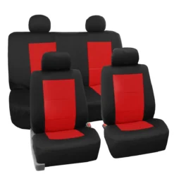 Pet Approved EVA Foam Waterproof Seat Covers - Full Set Red(Pet Approved Eva Foam Waterproof Seat Covers Full Set Red)