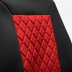 Neosupreme Deluxe Quality Car Seat Cushions - Front Set Red(Neosupreme Deluxe Quality Car Seat Cushions Front Set Red) -FH Group FB088102 close up 1