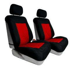 Neosupreme Deluxe Quality Car Seat Cushions - Front Set Red(Neosupreme Deluxe Quality Car Seat Cushions Front Set Red) -FH Group FB088 102REDBLACK 1