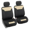 Neosupreme Quality Car Seat Cushions - Front Set Beige / Black(Neosupreme Quality Car Seat Cushions Front Set Beige Black)
