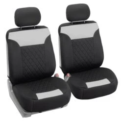 Neosupreme Quality Car Seat Cushions - Front Set Gray / Black(Neosupreme Quality Car Seat Cushions Front Set Gray Black)