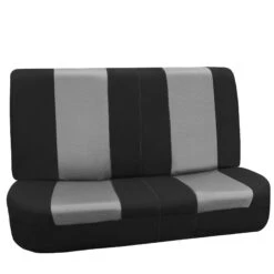 Supreme Twill Seat Covers - Rear Set Gray / Black(Supreme Twill Seat Covers Rear Set Gray Black) -FH Group FB101black010