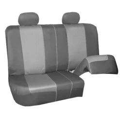 Supreme Twill Seat Covers - Rear Set Gray / Gray(Supreme Twill Seat Covers Rear Set Gray Gray) 17 Supreme Twill Seat Covers - Rear Set Gray / Gray(Supreme Twill Seat Covers Rear Set Gray Gray) -FH Group FB101gray012 split1
