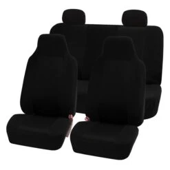 Classic Cloth Seat Covers - Full Set Black(Classic Cloth Seat Covers Full Set Black)