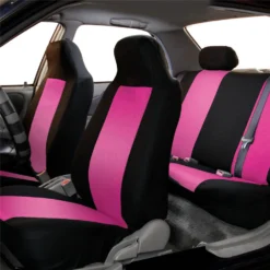 Classic Cloth Seat Covers - Full Set Pink(Classic Cloth Seat Covers Full Set Pink) -FH Group FB102pink full