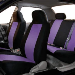 Classic Cloth Seat Covers - Full Set Purple(Classic Cloth Seat Covers Full Set Purple) -FH Group FB102purple full