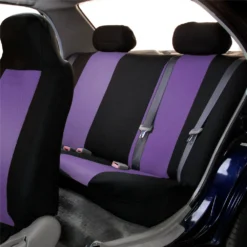 Classic Cloth Seat Covers - Rear Purple(Classic Cloth Seat Covers Rear Purple) -FH Group FB102purple rear