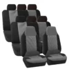 Premium Fabric 3 Row 8 Seater - Gray Seat Covers(Premium Fabric 3 Row Seat Covers Gray)
