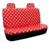 Polka Dots Bench Seat Covers - 2 Tone Polka Dots - Red(Polka Dot Flat Cloth Seat Covers Front Set Polka Dots)