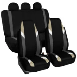 Supreme Modernistic Car Seat Covers - Full Set Beige(Supreme Modernistic Car Seat Covers Full Set Beige)
